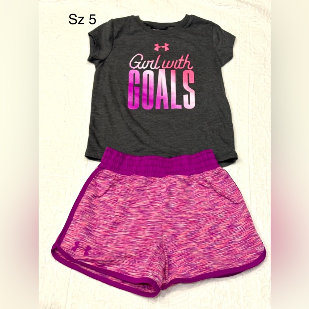 Under armour girls set sz 5